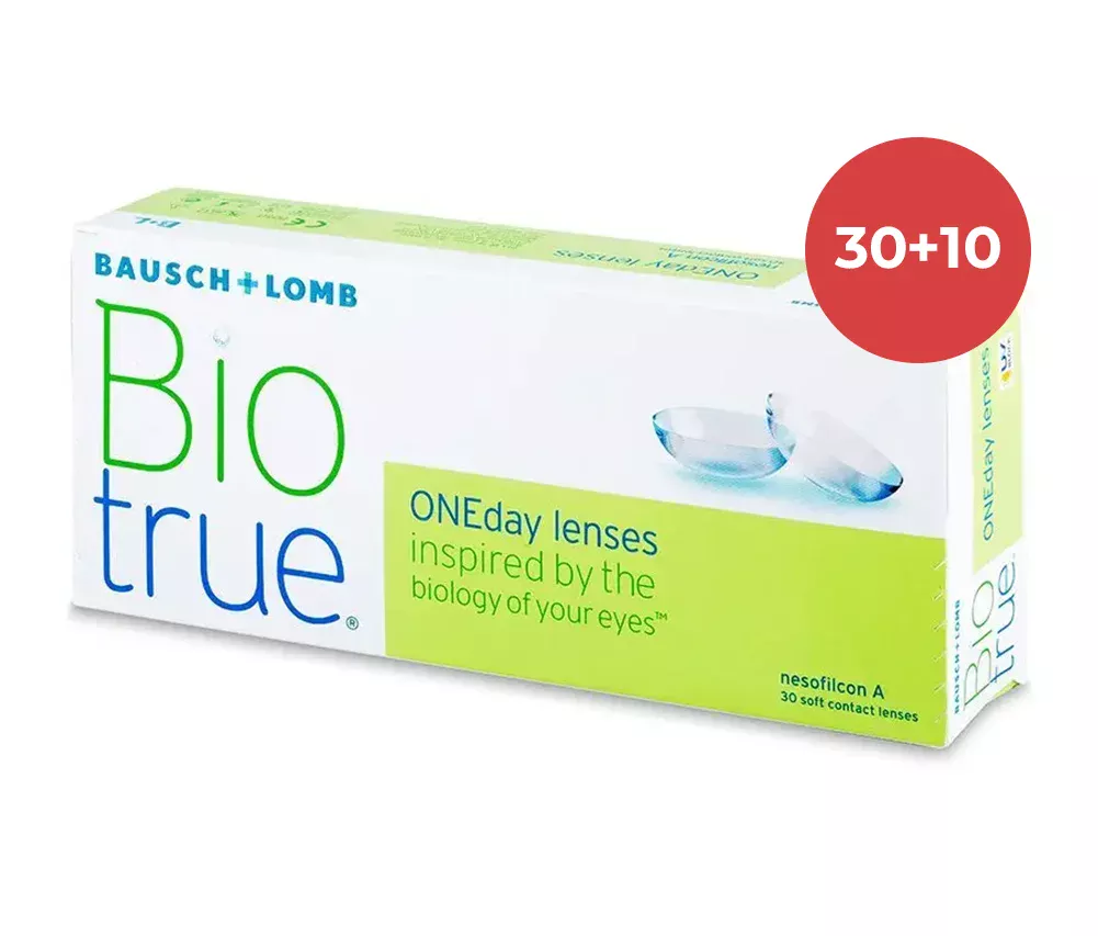 <p>Акция на ежедневном МКЛ Bauch+Lomb Biotrue ONE DAY 30+10 !!!</p>
